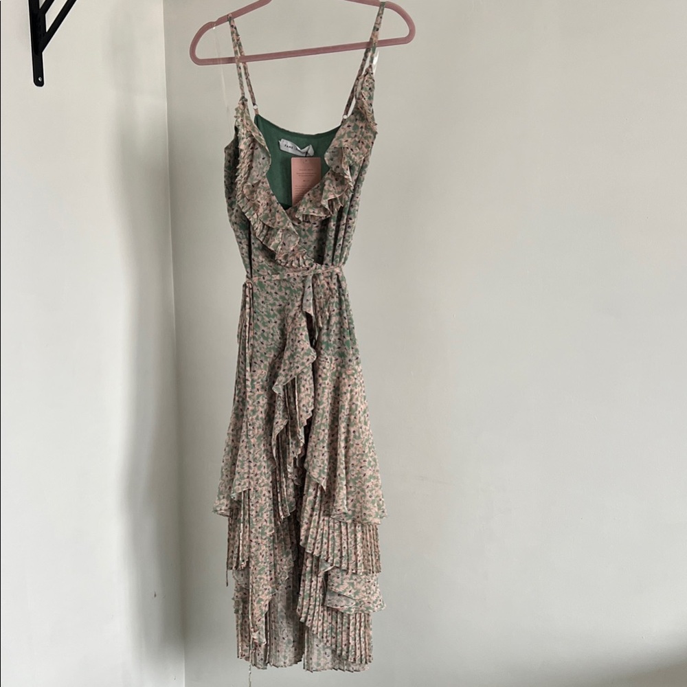 BHLDN Fame and Partners Floral Wrap Dress